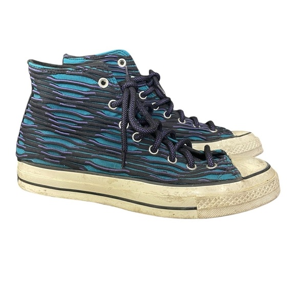 Converse Chuck Taylor Wavy Knit Ocean Depths High Top Sneakers Size 10 Y2K Mens - Picture 1 of 10